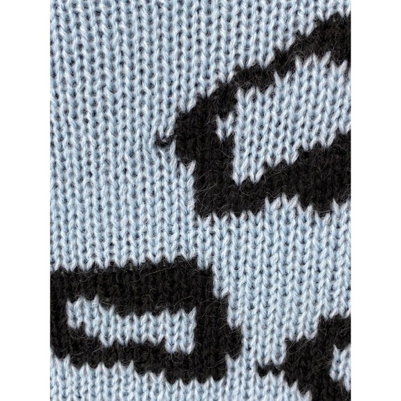 NWT Allie and Rob Animal Print Blue Sweater Petite XL 3 Quarter Sleeves - Picture 5 of 12